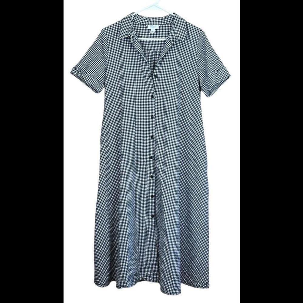 Lisa Marie Fernandez Black and White Checkered Dress